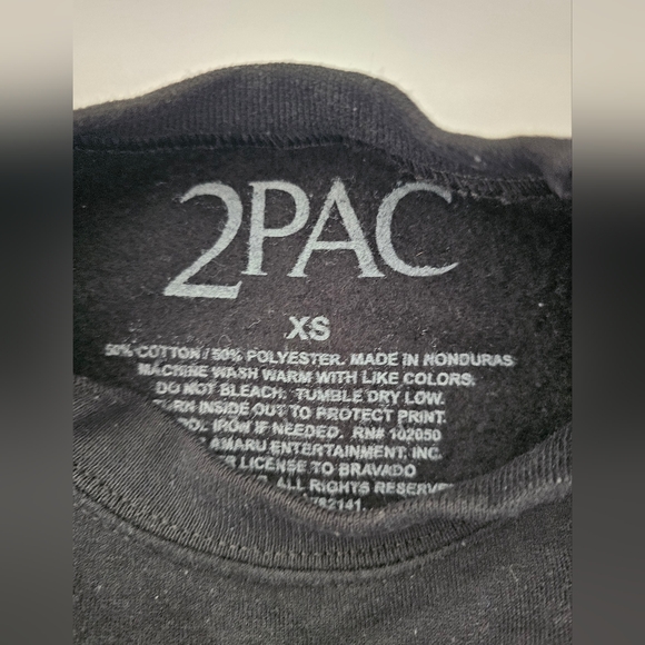 2PAC Women's Black Jersey Size Extra Small - Picture 3 of 8